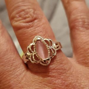 Light pink stone ring